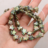 11-12mm Natural Baroque Pearl Beads Five-pointed Star Loose Hole Bead