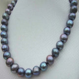 11-12mm Baroque Peacock Pearl 14k Necklace Bohemia Chakra