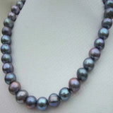 11-12mm Baroque Peacock Pearl 14k Necklace Bohemia Chakra