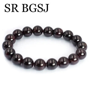 Natural Garnet Adjustable Stretchy Bracelet 7.5 inch
