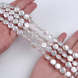 11-12mm Coin Shape Pearl Strand Freshwater Pearl