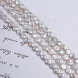11-12mm Coin Shape Pearl Strand Freshwater Pearl