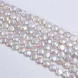 11-12mm Coin Shape Pearl Strand Freshwater Pearl