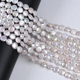 11-12mm Coin Shape Pearl Strand Freshwater Pearl