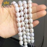 11-12mm Freshwater Pearl Beads Oval Shape Spacer Beads 15''