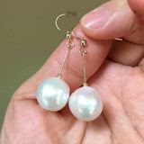 11-12mm Baroque Freshwater Pearl Earrings 14k Halloween Jewelry