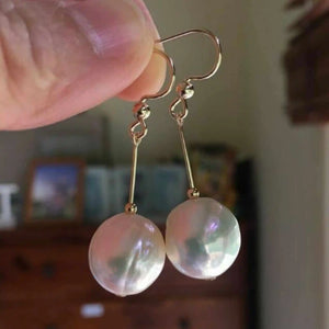 11-12mm Baroque Freshwater Pearl Earrings 14k Halloween Jewelry
