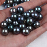 11-12mm Peacock Green Pearls Beads for Earring Making