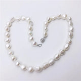 Baroque Freshwater Pearl Necklace with 925 Sterling Silver Clasp