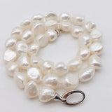 Baroque Freshwater Pearl Necklace with 925 Sterling Silver Clasp