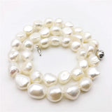 Baroque Freshwater Pearl Necklace with 925 Sterling Silver Clasp