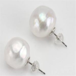 Baroque Pearl Earrings 18k Ear Stud Real Delicate AAAA Jewelry