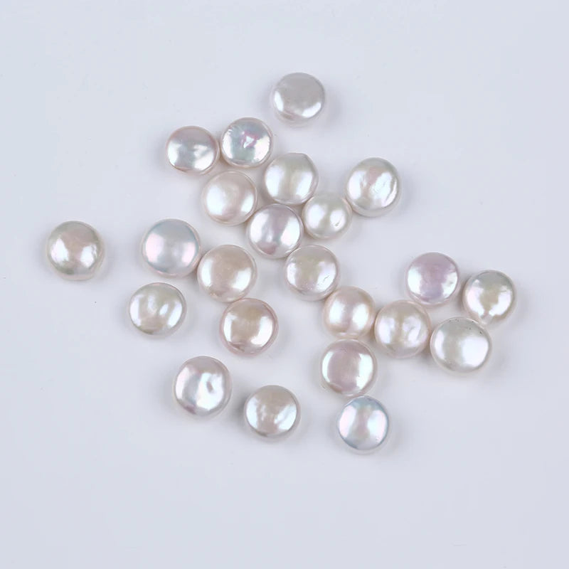 11-14mm Natural Coin Shape Freshwater Pearl