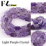 Natural Amethysts Stone Beads Cylinder Loose Spacer Beads
