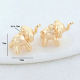 14K Brass Elephant Charms Pendants for DIY Jewelry Making