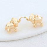 14K Brass Elephant Charms Pendants for DIY Jewelry Making