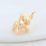 14K Brass Elephant Charms Pendants for DIY Jewelry Making