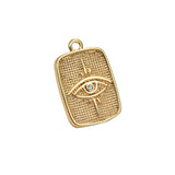 11*16MM Copper Eye Square Shape Pendants Charms DIY Jewelry Making Findings