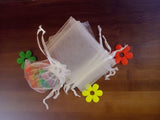50pcs Organza Bag Drawstring Jewelry Gift Candy Pouch Yarn Bag