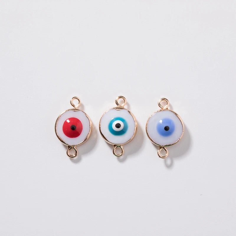 Devil's Eye Natural Shell KC Alloy Jewelry Pendants Charms
