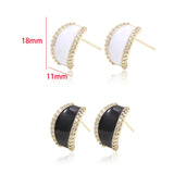 14K Brass Zircon Stud Earrings Pins Jewelry Making Supplies