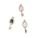30Pcs Crown Key Glazing KC Alloy Earring Necklace Charms