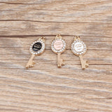 30Pcs Crown Key Glazing KC Alloy Earring Necklace Charms