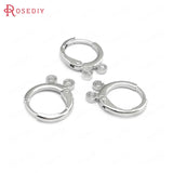 24K Brass Loop Earrings Hoops with Hanging Holes Jewelry Making Supplies