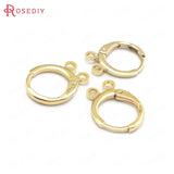 24K Brass Loop Earrings Hoops with Hanging Holes Jewelry Making Supplies