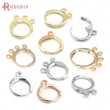 24K Brass Loop Earrings Hoops with Hanging Holes Jewelry Making Supplies