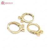 24K Brass Loop Earrings Hoops with Hanging Holes Jewelry Making Supplies