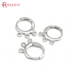 24K Brass Loop Earrings Hoops with Hanging Holes Jewelry Making Supplies