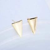 14K Plated Brass Triangle Stud Earrings for Jewelry Making