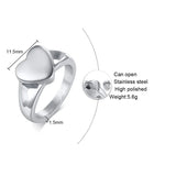 11.5mm Titanium Steel Heart Rings - Love Jewelry Gift