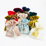 Red Velvet Tassel Drawstring Bags Green Wedding Gift Velvet Bags