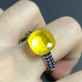 Big Stone Crystal Candy Ring With Zircon Crystal For Women Gift