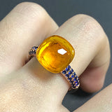 Big Stone Crystal Candy Ring With Zircon Crystal For Women Gift