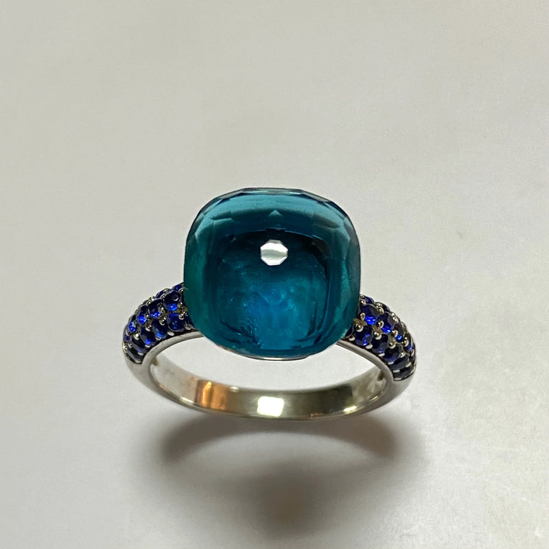 Big Stone Crystal Candy Ring With Zircon Crystal For Women Gift