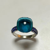 Big Stone Natural Crystal Candy Zircon Ring For Women
