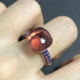 Big Stone Natural Crystal Candy Zircon Ring For Women