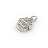 Micro Pave Clear CZ Binding Charm for Earrings or Necklaces