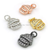 Micro Pave Clear CZ Binding Charm for Earrings or Necklaces