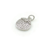 Micro Pave Clear CZ Litchi Charm for Bracelets or Necklaces