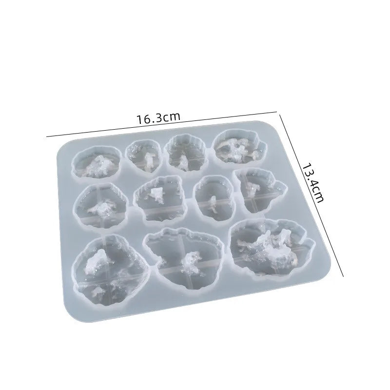 Irregular Crystal Stone Pendant Silicone Mold DIY Resin Mold