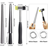 11pc US Ring Mandrel Set Size 1-13 Sizer Gauge Jewelry Hammer Adjuster