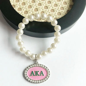 Elastic Sorority Sisterhood Pearl Bracelet