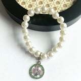 Elastic Sorority Sisterhood Pearl Bracelet