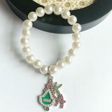 Elastic Sorority Sisterhood Pearl Bracelet