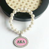 Elastic Sorority Sisterhood Pearl Bracelet