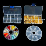Adjustable Plastic Storage Jewelry Box for Beads Earrings Organizer Container